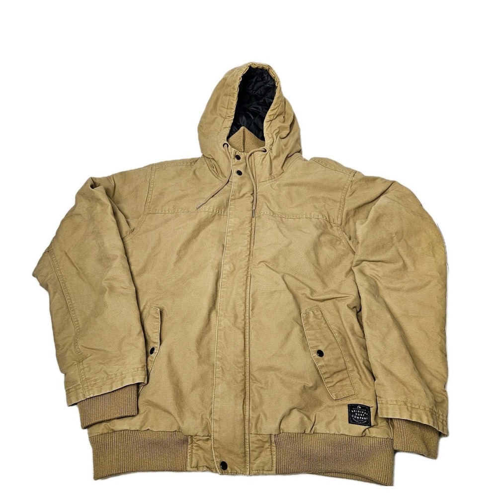 Quicksilver Duck Canvas Bomber Jacket XL Quilted Boarding Apparel